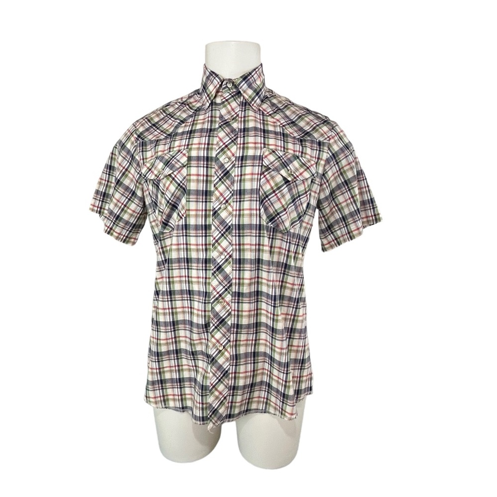 Wrangler Western Pearl Snap Button Shirt Ni Tag Medium See Measurements  (237)